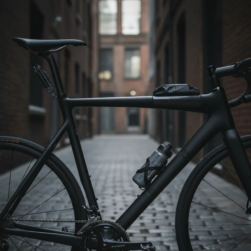 Hidden compartments on bike frame
